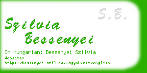 szilvia bessenyei business card